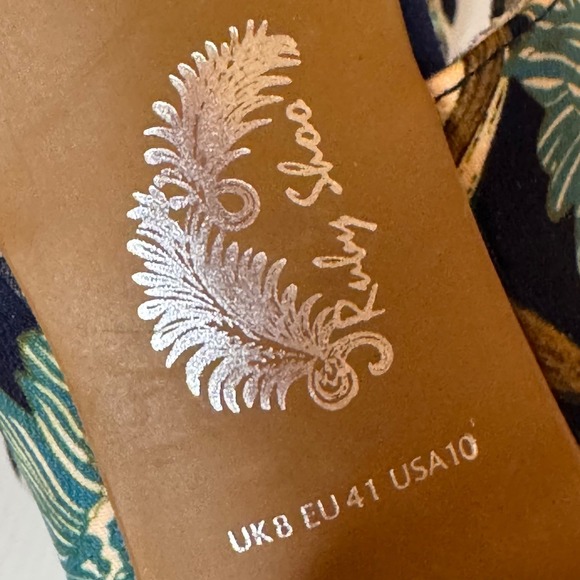 Ruby Shoo Iris Floral Mary Jane Block Heels Size 10 Retro Cottage Garden Summer - Picture 9 of 11